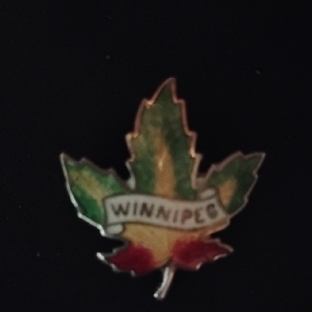 Sterling Silver Winnipeg Maple Leaf Pin